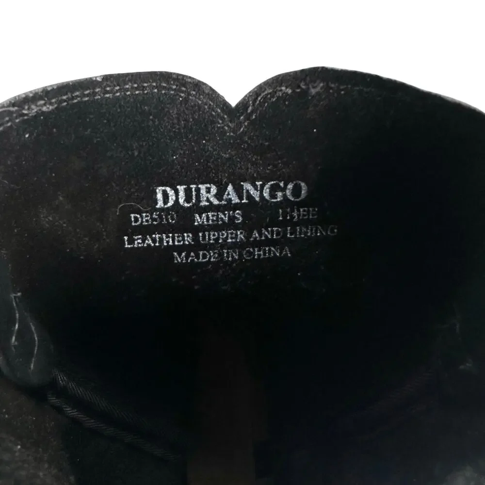 Durango | Men | Oiled Black Harness Biker Full Grain Leather Boots | Sz 11.5 EE